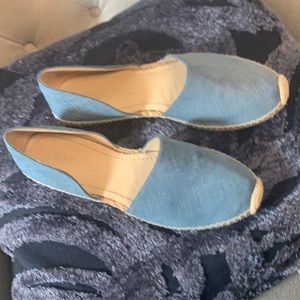 Jimmy Choo “Dreya” blue denim espadrilles